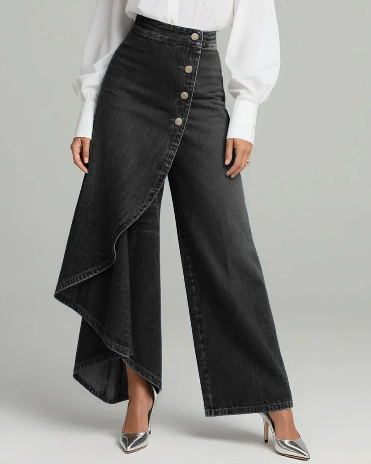 Anja | Omslagbroek in Denim
