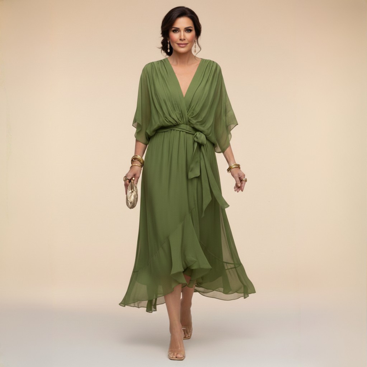 Van Straaten Soraya Luxe Chiffon Jurk