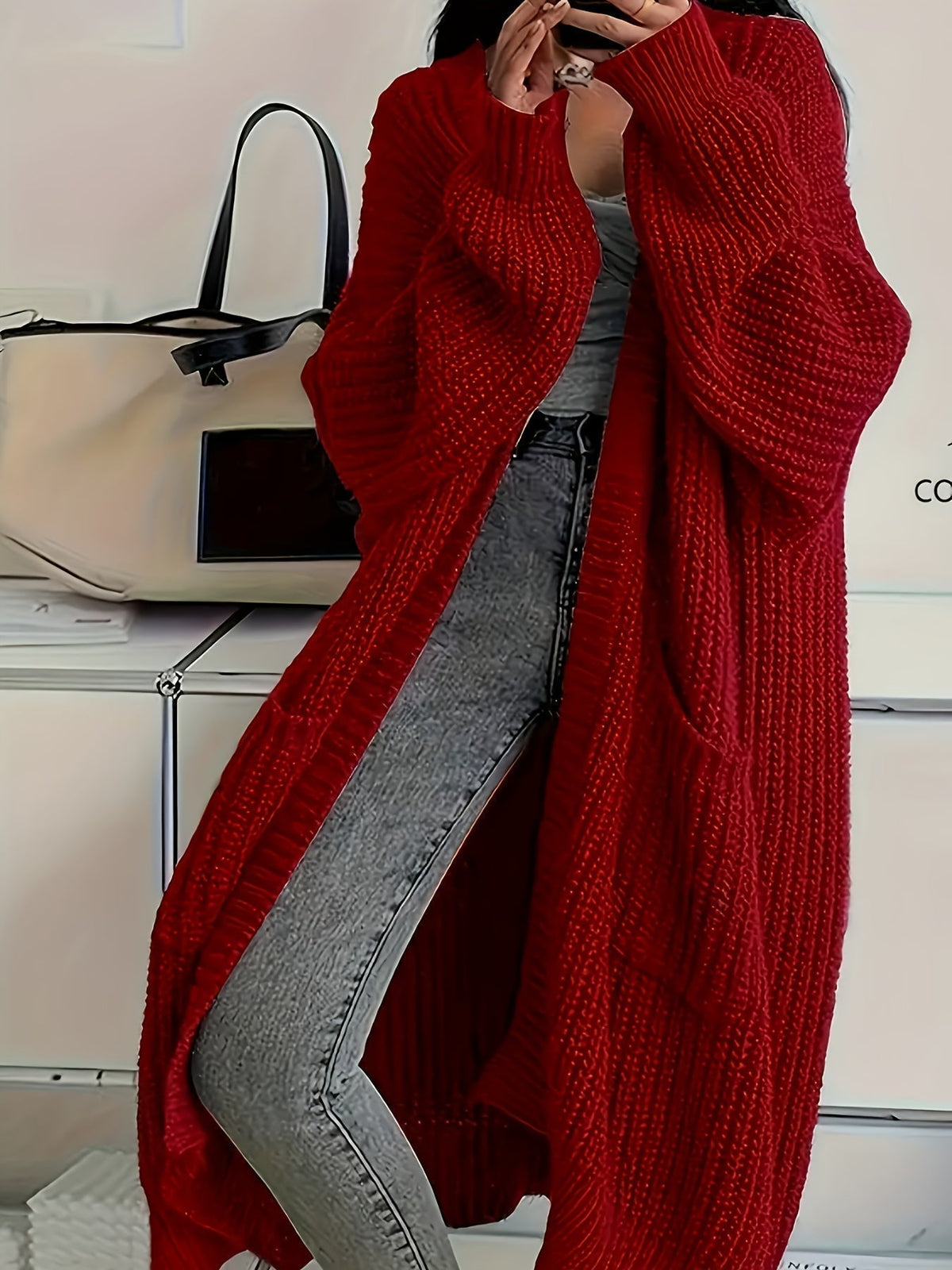 Lenie | Lang Vest met Zakken