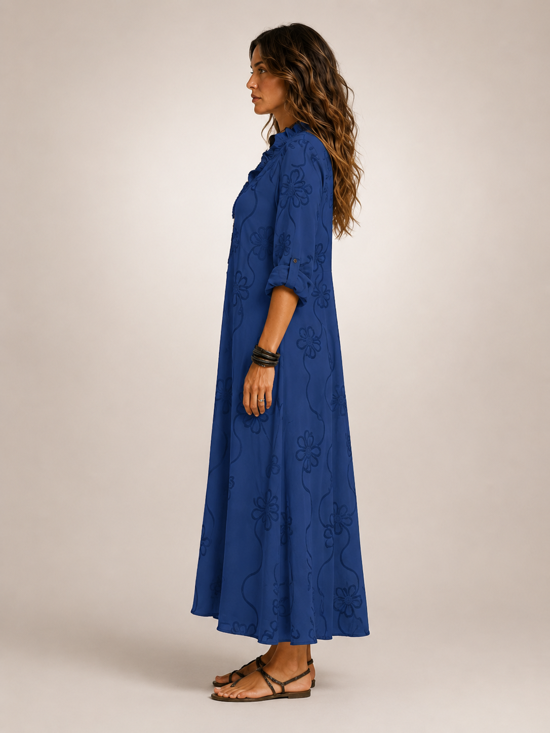 Fiene | Taille-verstevigende Bloemen Zomerjurk