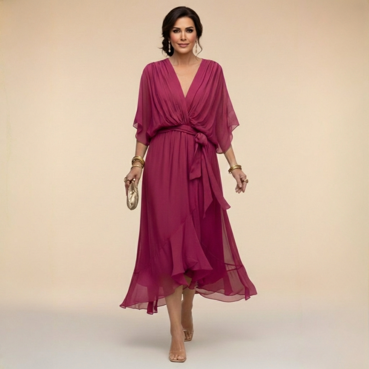 Van Straaten Soraya Luxe Chiffon Jurk
