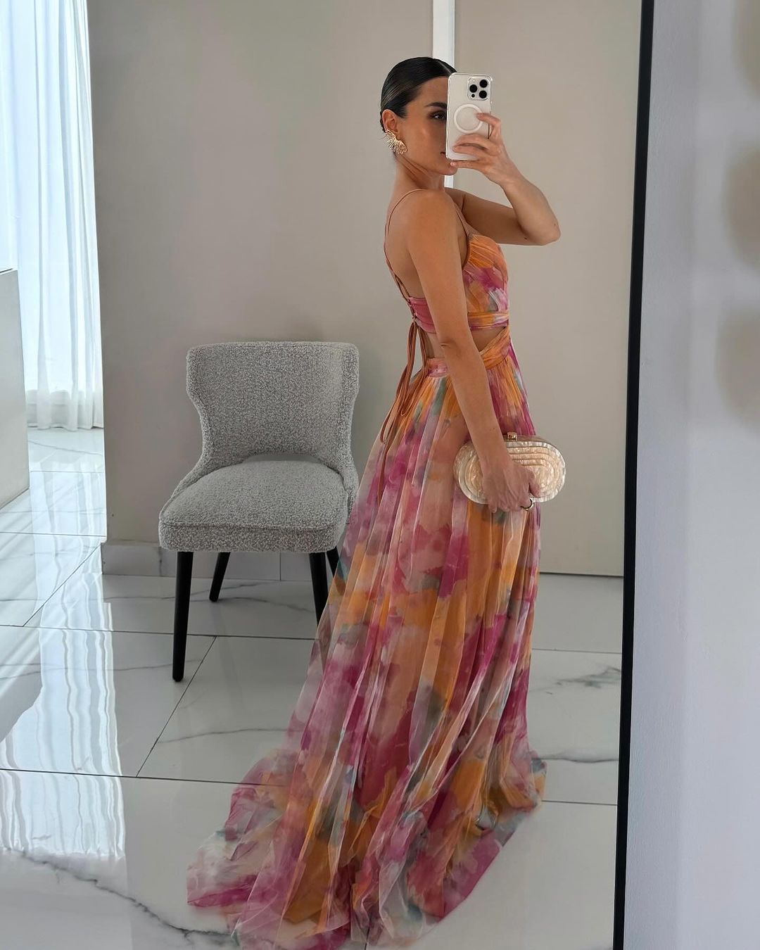 Van Straaten Roselle Luxe Maxi Jurk met Bloemenprint