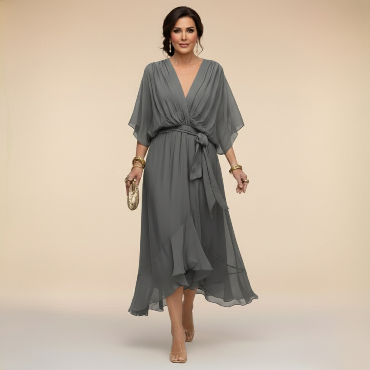 Van Straaten Soraya Luxe Chiffon Jurk
