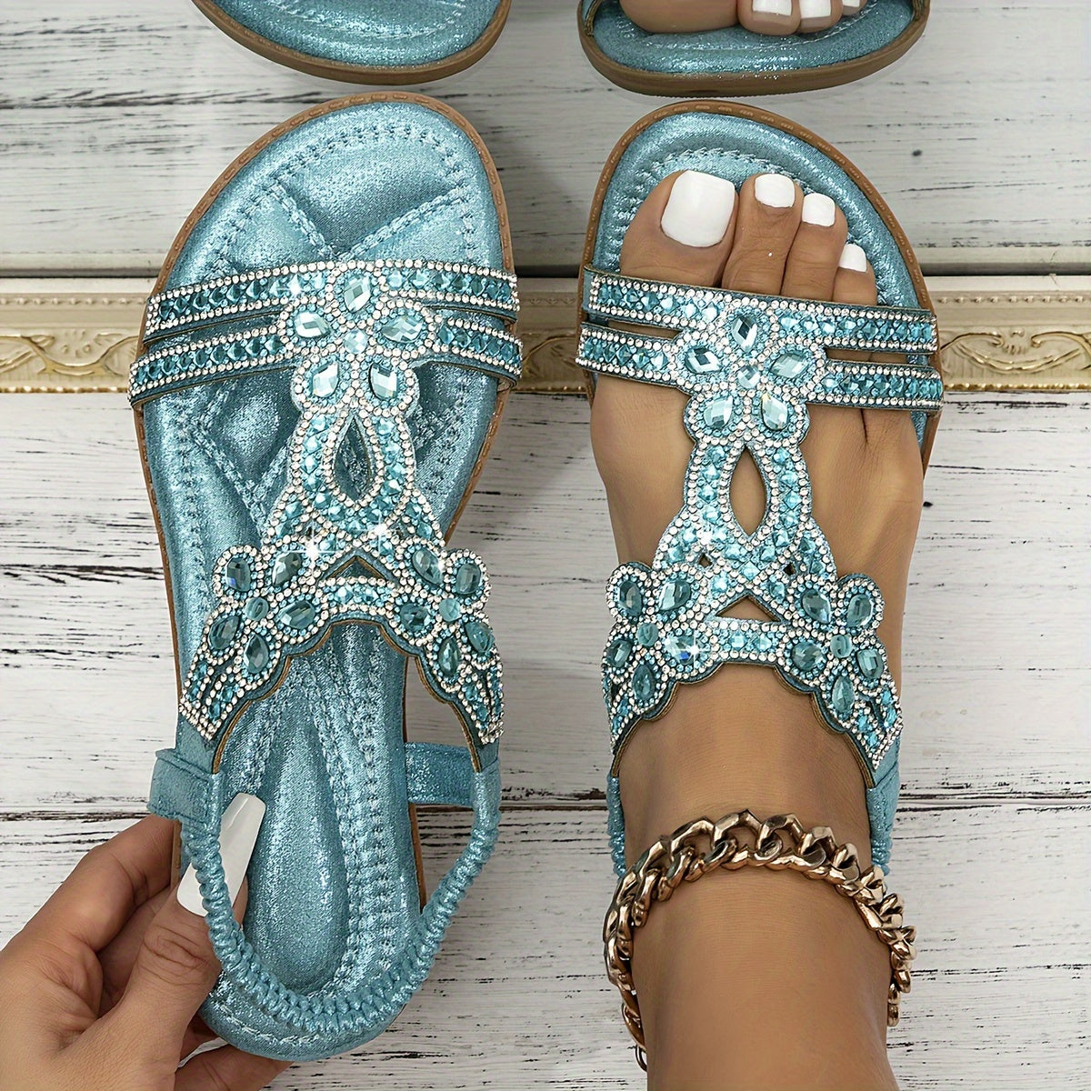Maison | Kristal Sandalen met Strass