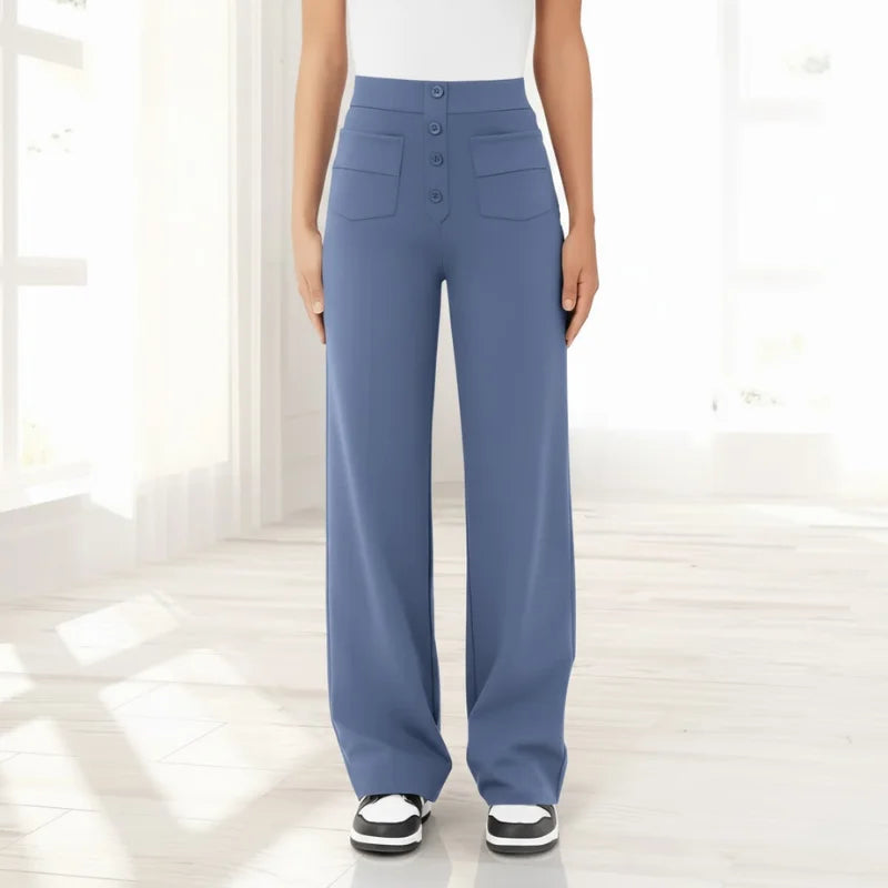 Corrie | Broek met Hoge Taille en Wijde Pijp