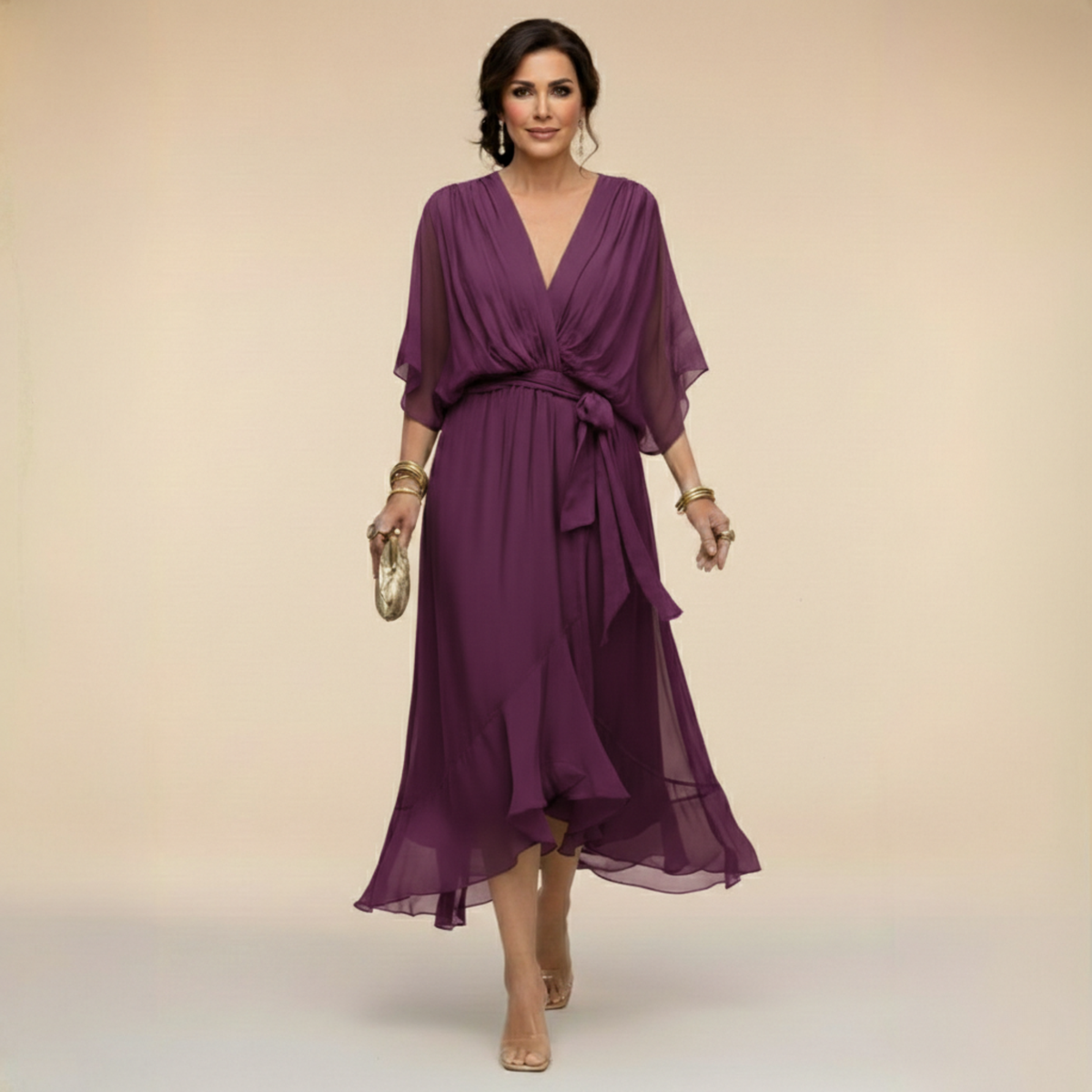 Van Straaten Soraya Luxe Chiffon Jurk