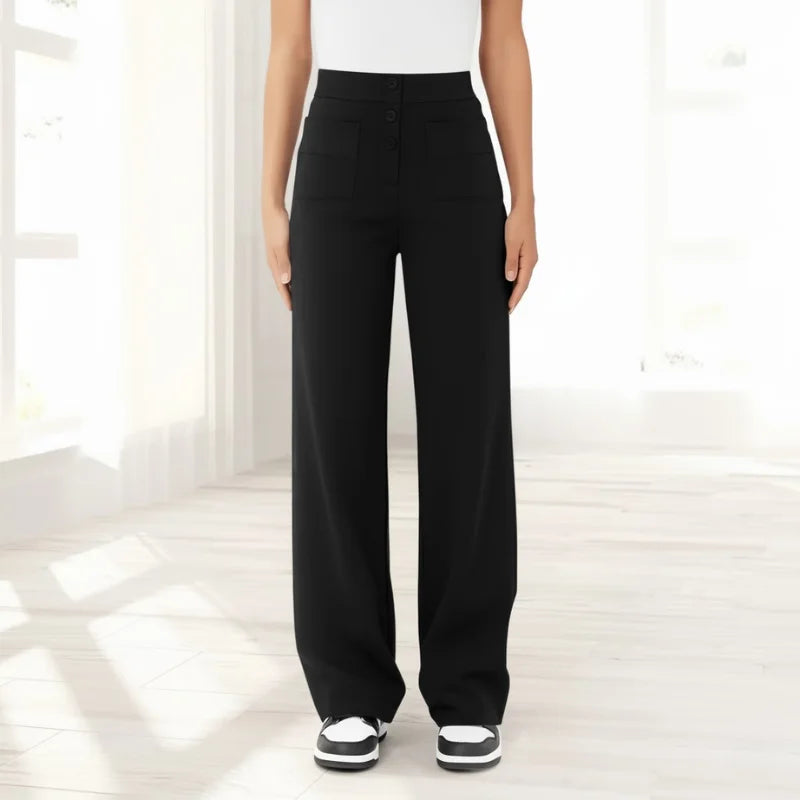 Corrie | Broek met Hoge Taille en Wijde Pijp