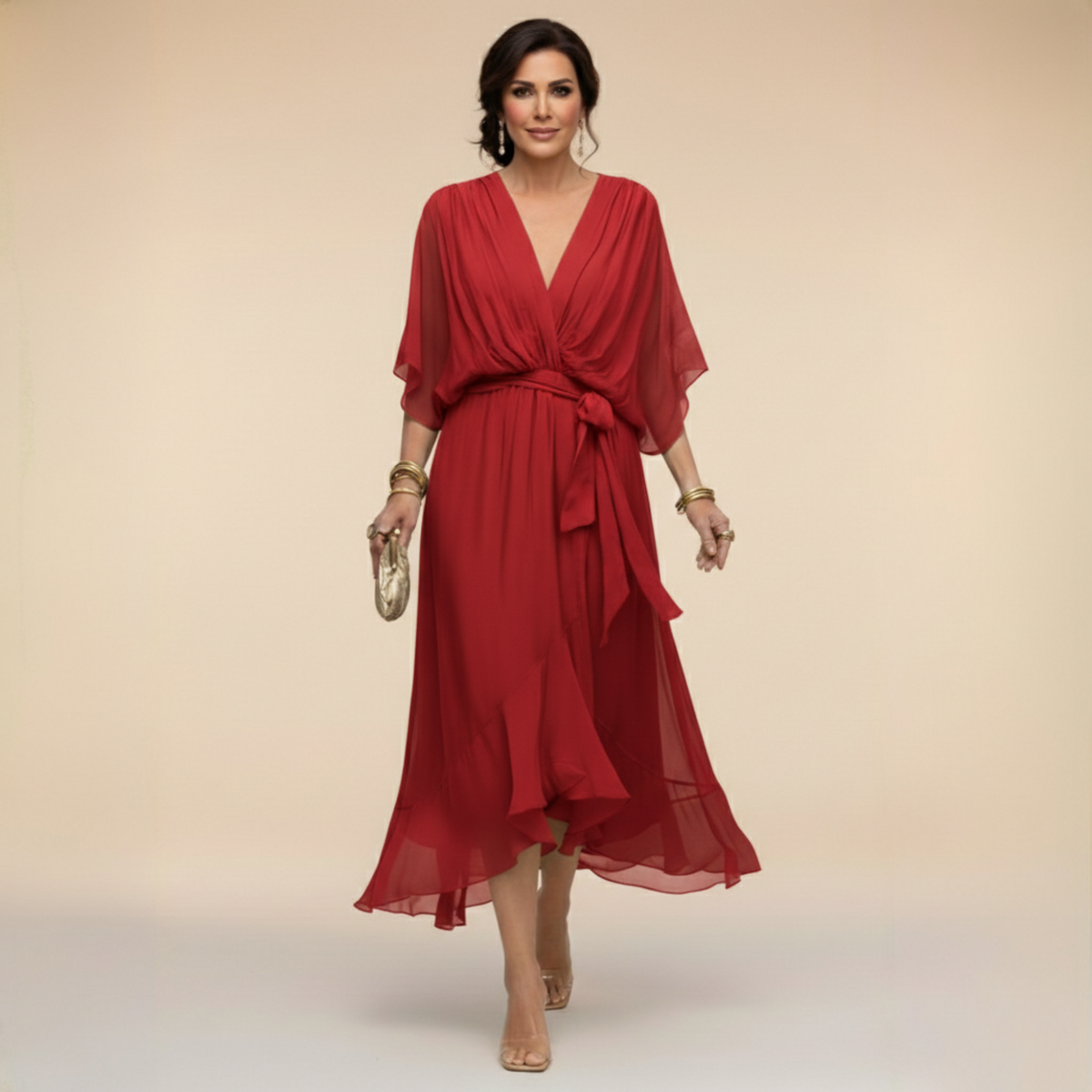 Van Straaten Soraya Luxe Chiffon Jurk