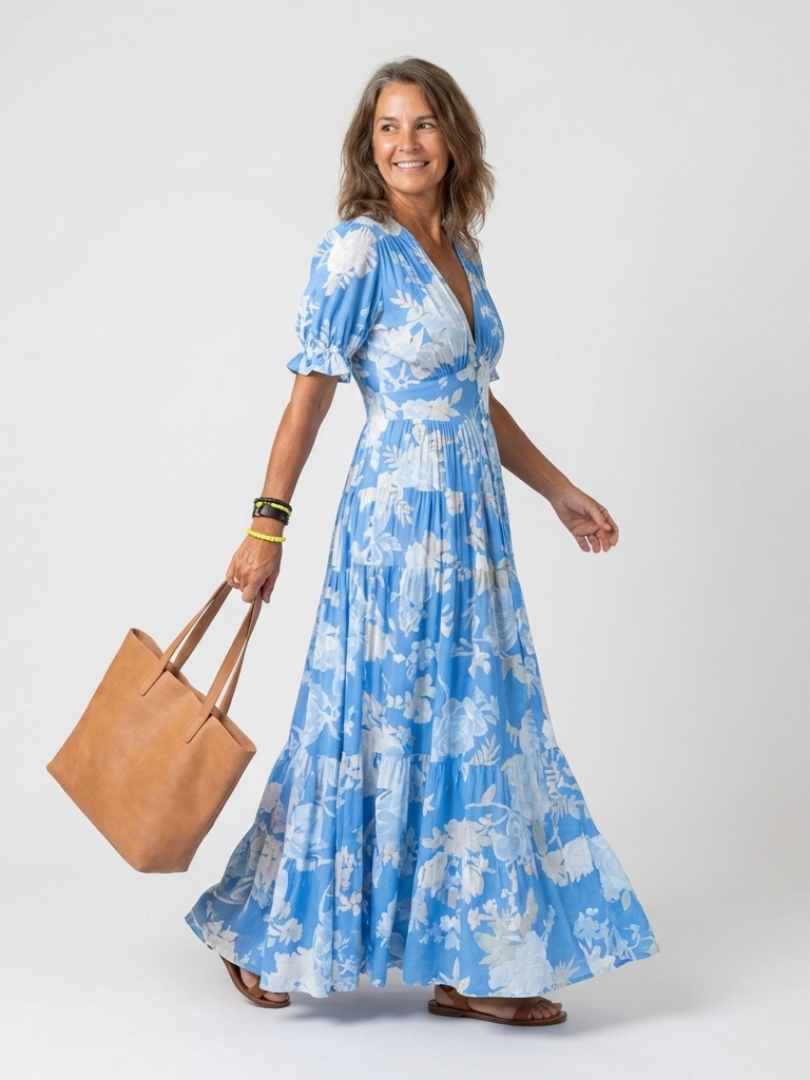 Irene | V-Hals Maxi Jurk