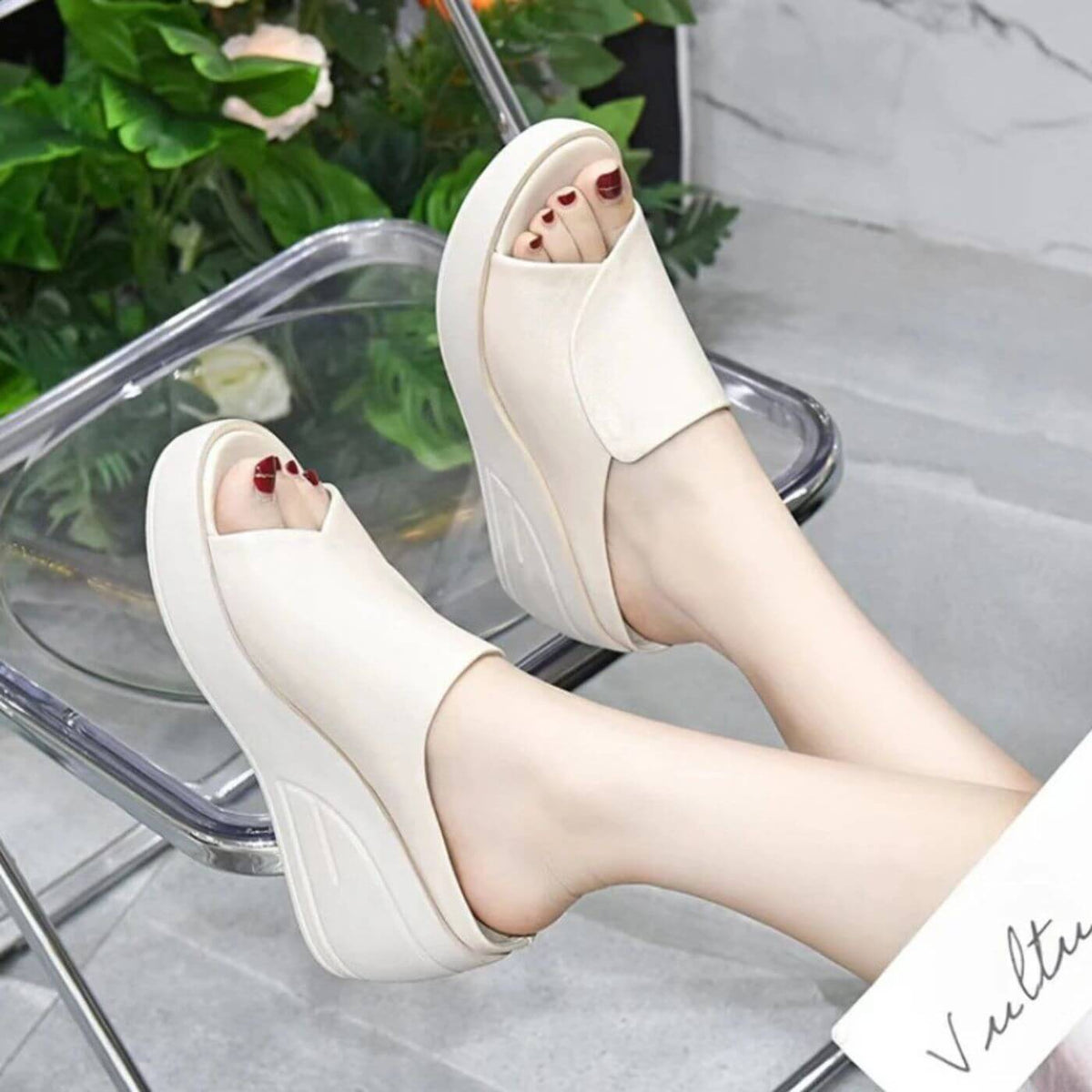 Nadia | Orthopedische Slip-on Wedge Sandalen