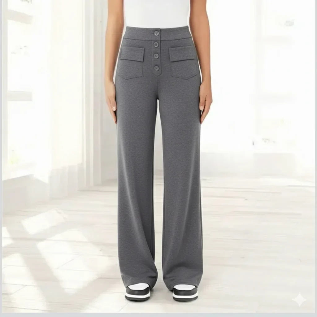 Corrie | Broek met Hoge Taille en Wijde Pijp