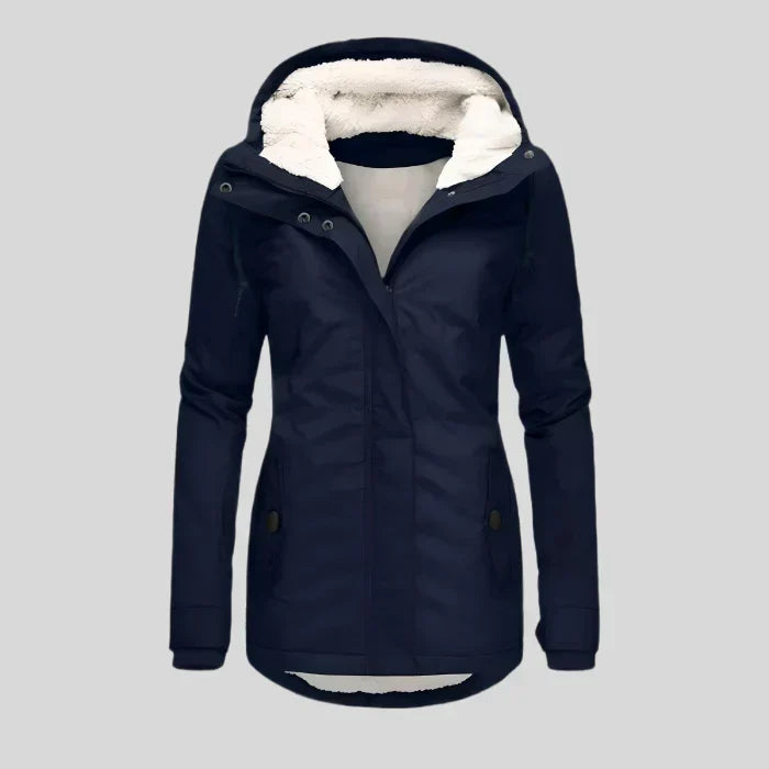 Alienor | Waterdichte Lange Jas met Capuchon