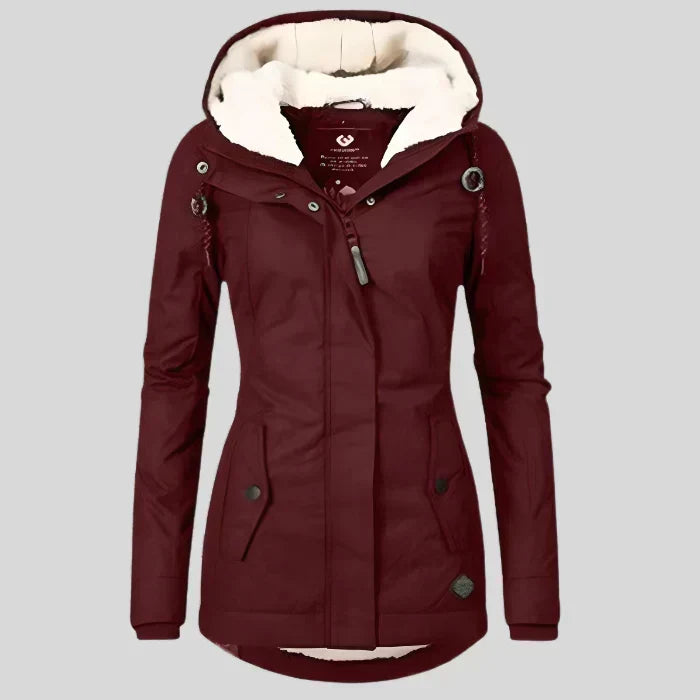 Alienor | Waterdichte Lange Jas met Capuchon