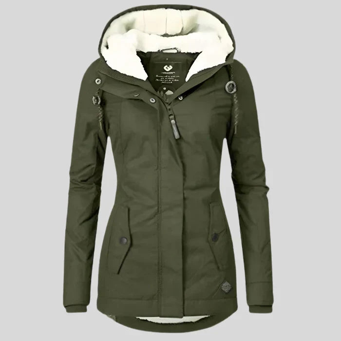 Alienor | Waterdichte Lange Jas met Capuchon