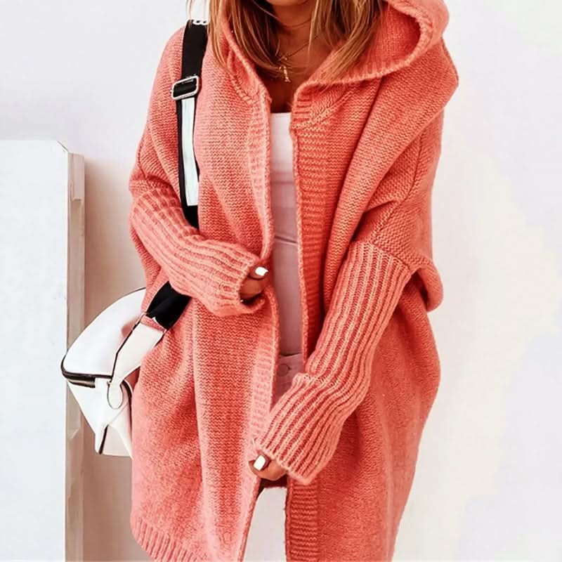 Lies | Gebreid Vest met Capuchon