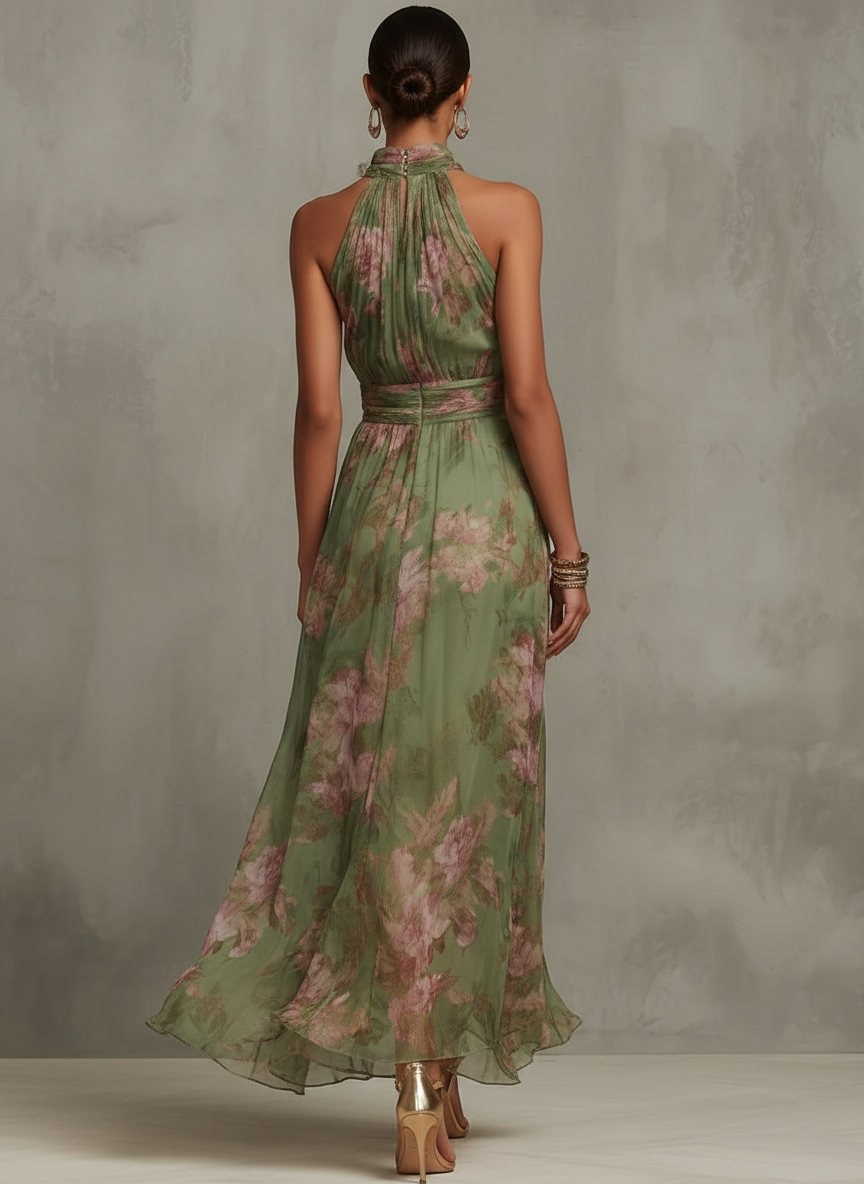 Van Straaten Fleuria Elegante Maxi Jurk met Bloemenprint