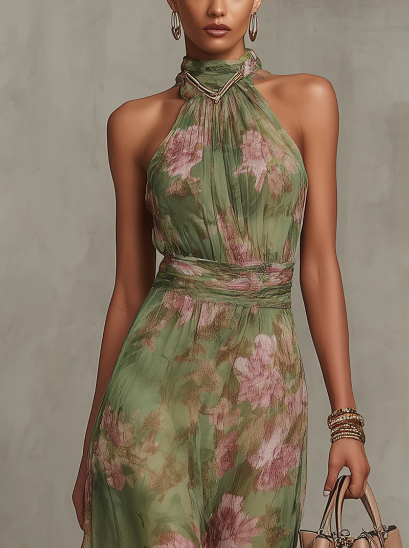 Van Straaten Fleuria Elegante Maxi Jurk met Bloemenprint
