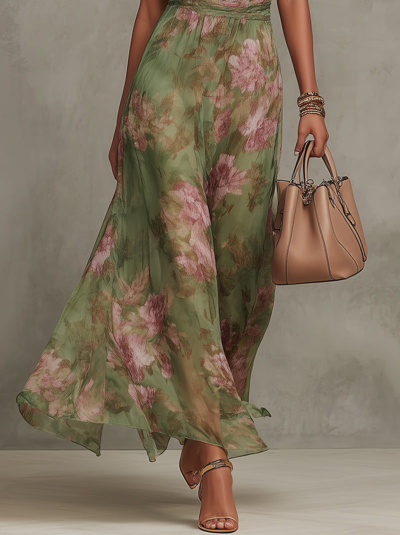 Van Straaten Fleuria Elegante Maxi Jurk met Bloemenprint