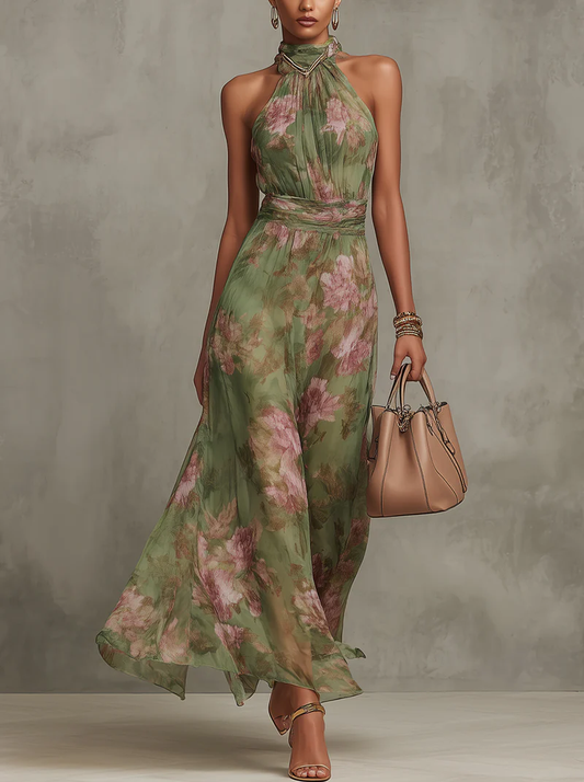 Van Straaten Fleuria Elegante Maxi Jurk met Bloemenprint