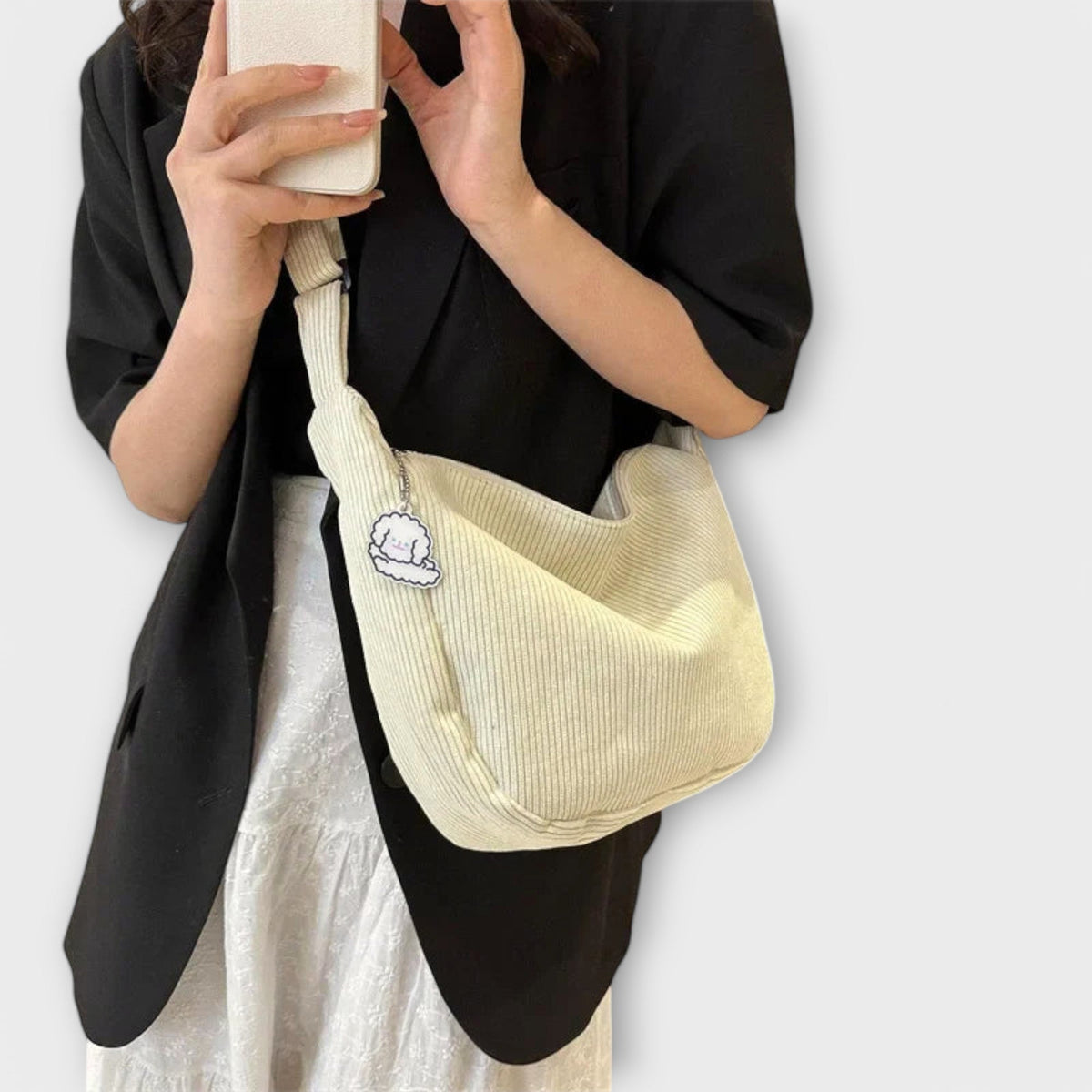 Van Straaten Velora Soft Cord Crossbody Tas