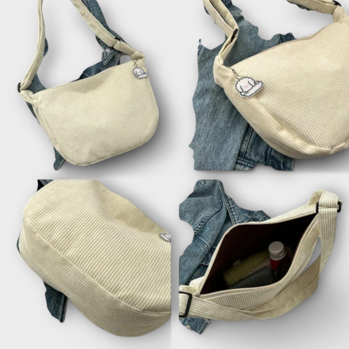 Van Straaten Velora Soft Cord Crossbody Tas