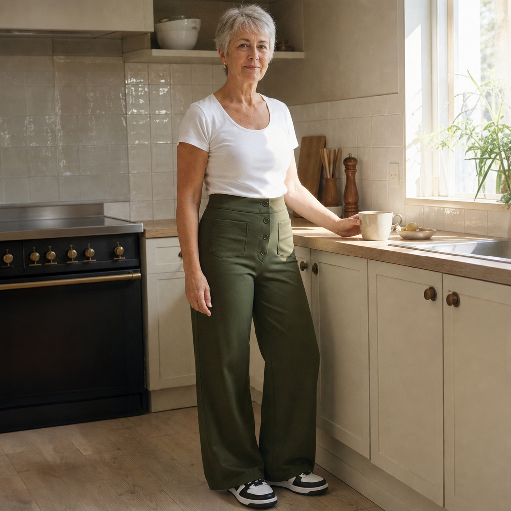 Corrie | Broek met Hoge Taille en Wijde Pijp
