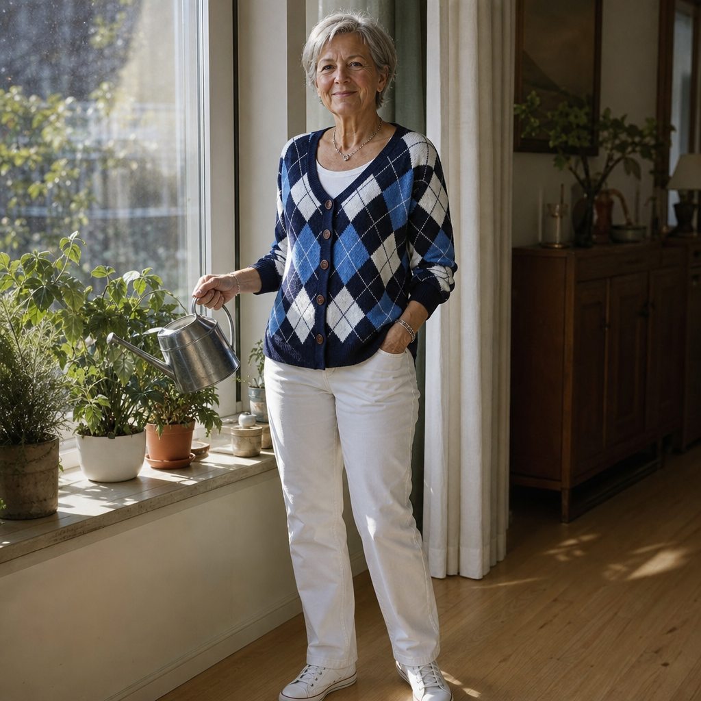 Petra | Vest met Ruitpatroon