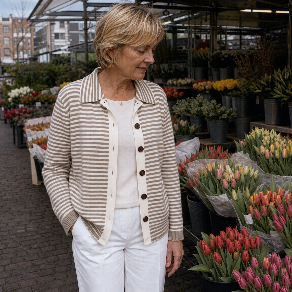 Willy | Gestreept Vest met Kraag