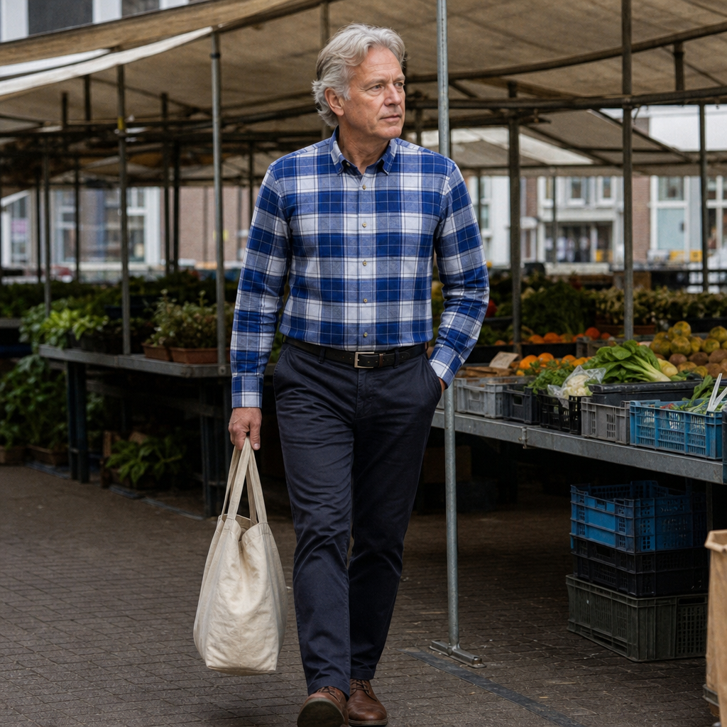 Bouke | Geruit Overhemd met Puntkraag