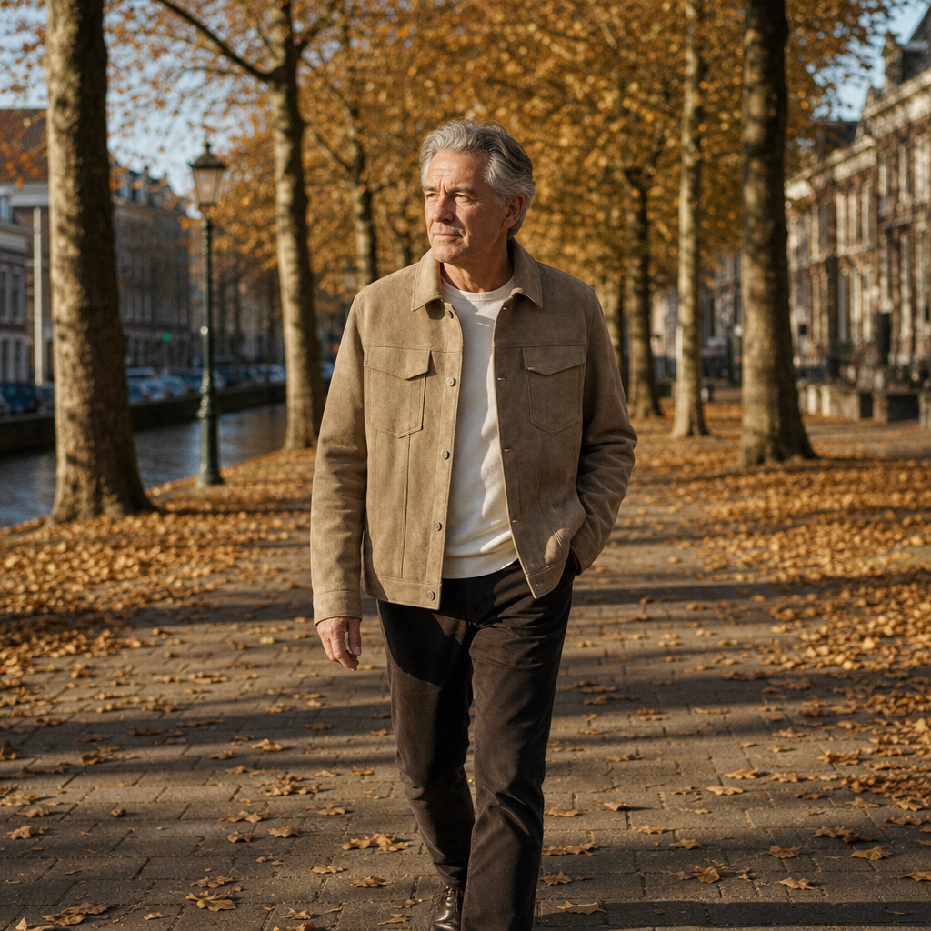 Sieger | Jack in Suèdelook met Borstzakken