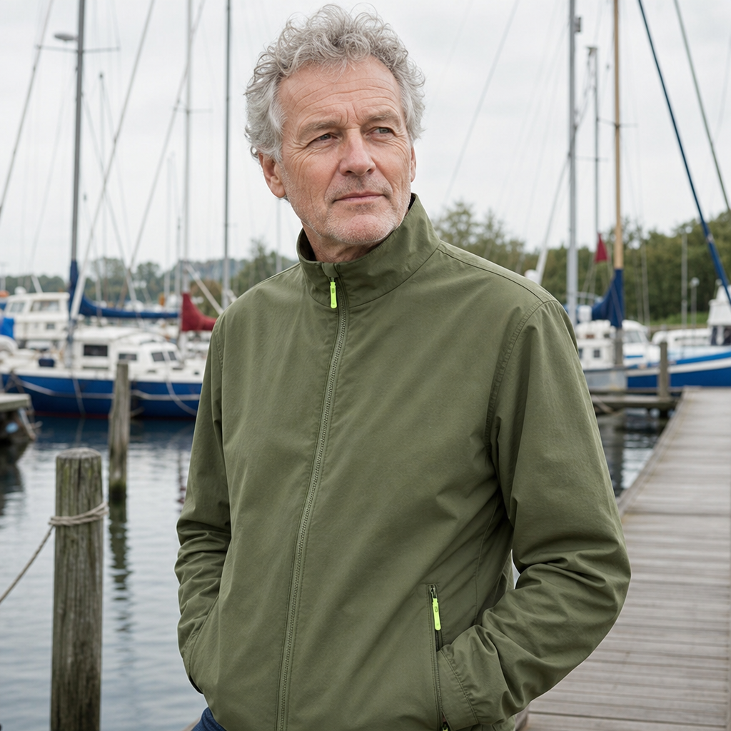 Rienk | Licht Jack met Opstaande Kraag