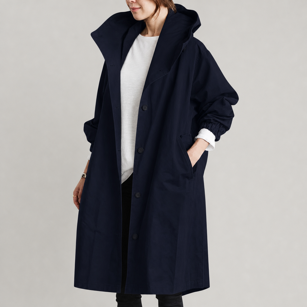 Lysbeth | Lange Jas met Capuchon en Knopen