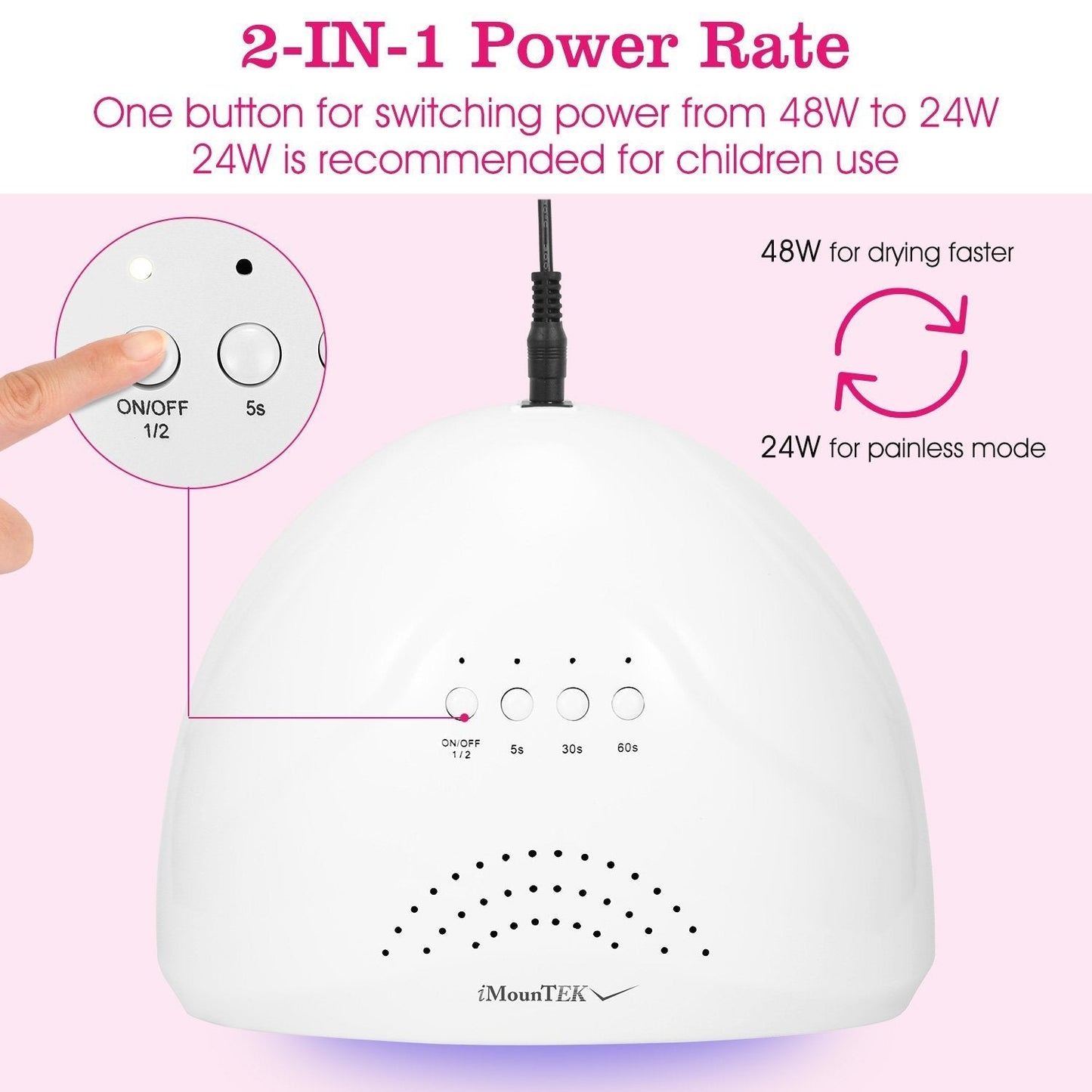 Nageldroger 48W/24W UV LED Lamp