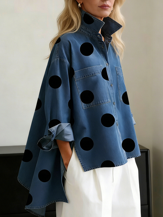 Pauline | Overshirt met Stippen