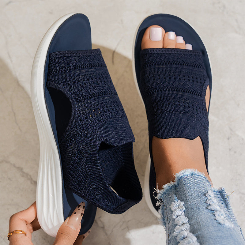 Sanne | Sandalen met platform, van ademend materiaal voor dames